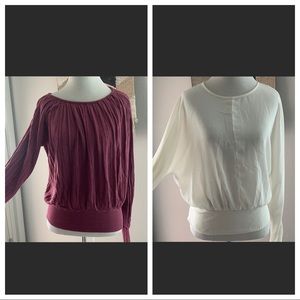 Bundle-2 long sleeve blouses